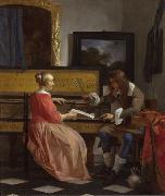 Gabriel Metsu The Music Lesson (nn03) oil painting reproduction